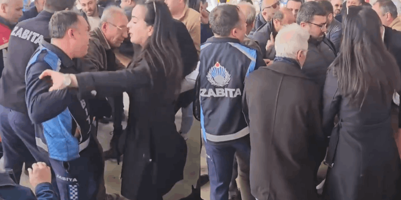 Ezine’de İmamoğlu’na destek standına müdahale: Zabıta ile CHP’liler arasında arbede çıktı