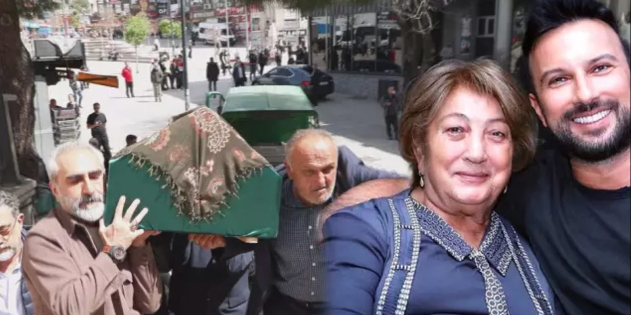 Tarkan gözyaşlarıyla annesini son yolculuğuna uğurladı