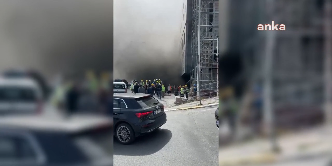KYK yurdu şantiyesinde korkutan yangın: 3 işçi hastaneye kaldırıldı