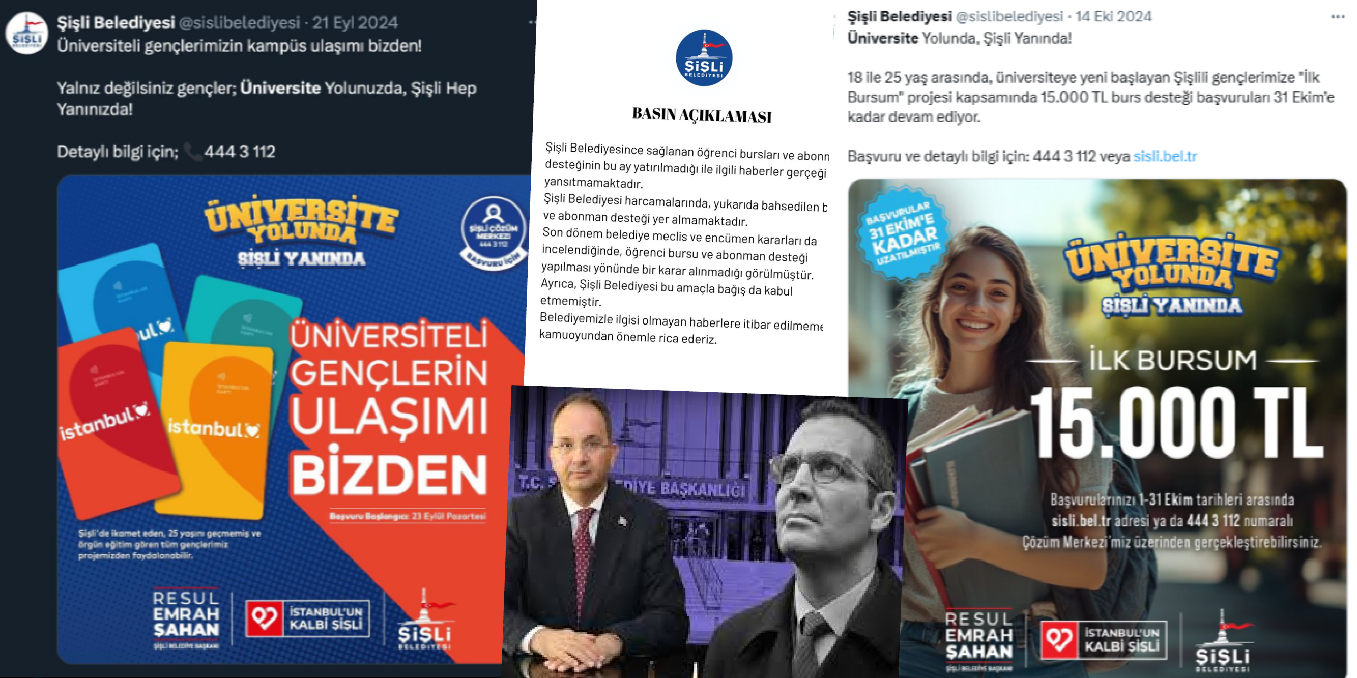 Kayyım 'Şişli'de burs yok' diye yalanladı, sosyal medya belge yağdırdı