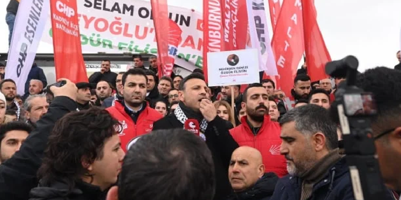 CHP'nin Taksim'deki Filistin yürüyüşünü valilik uygun bulmadı!
