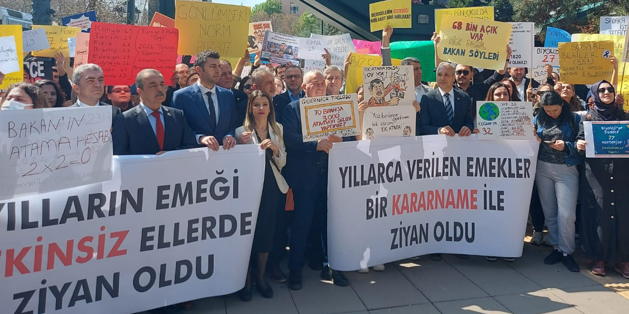 15 bin atama kararına tepki: ‘Öğretmenler burada Yusuf Tekin nerede?’