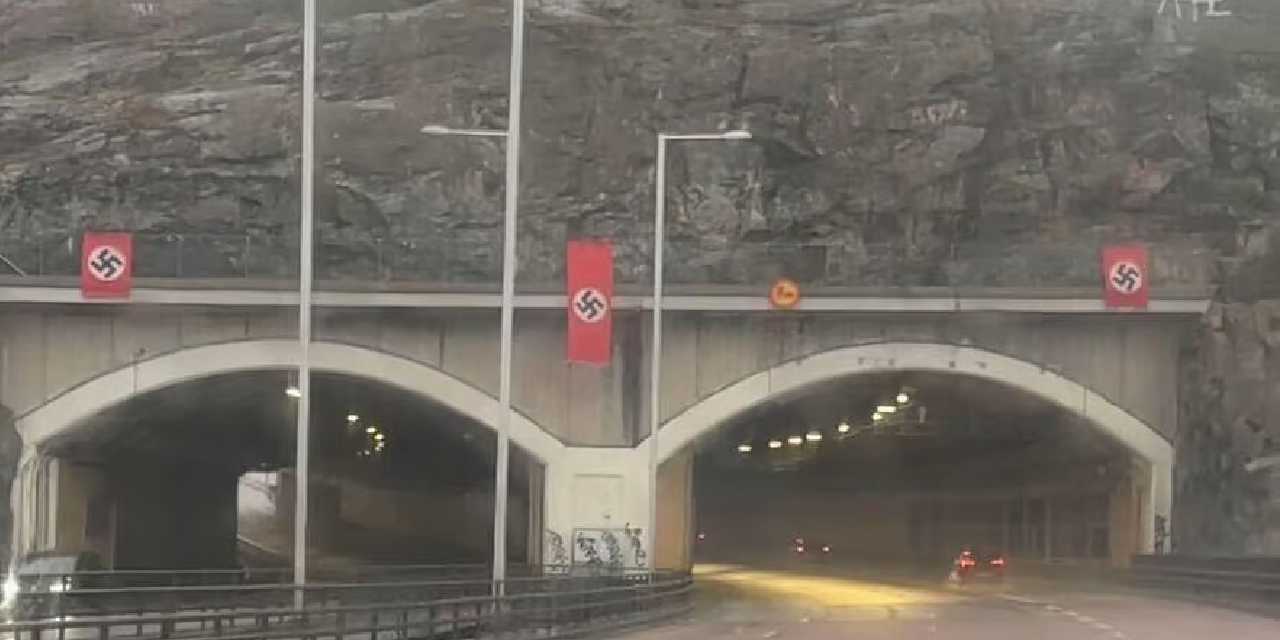 İsveç'te Nazi bayrakları dalgalandı! Hitler'in doğum gününde yine ortaya çıktılar