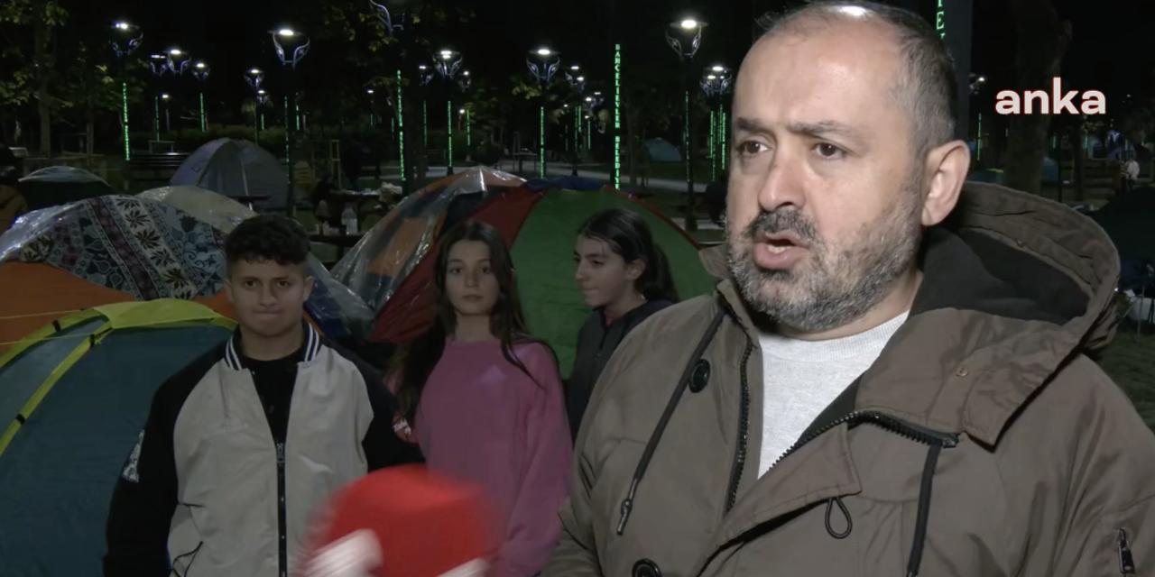 Evleri hasar alan İstanbullular geceyi soğuk havada çadırlarda geçirdi