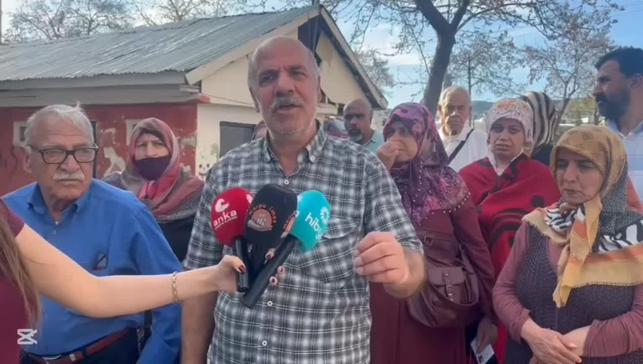 Elazığ'da konteyner kentten tahliye edilmek istenen vatandaşlardan protesto