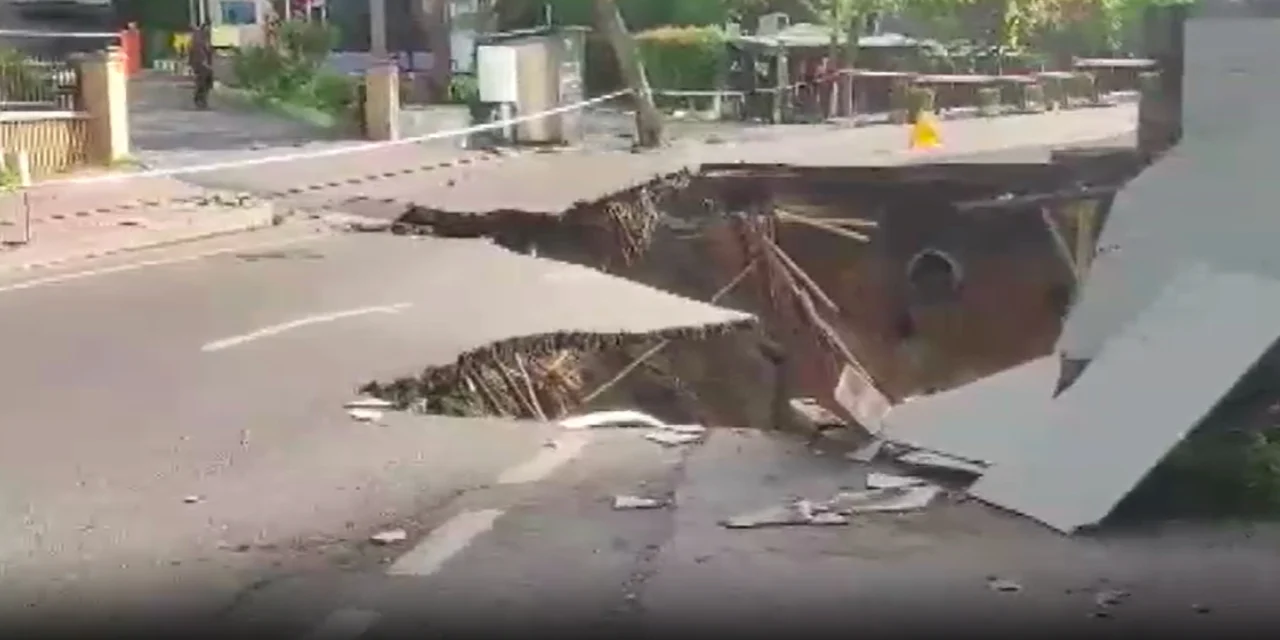 Sarıyer'de yol çöktü, Eski Büyükdere Caddesi trafiğe kapatıldı