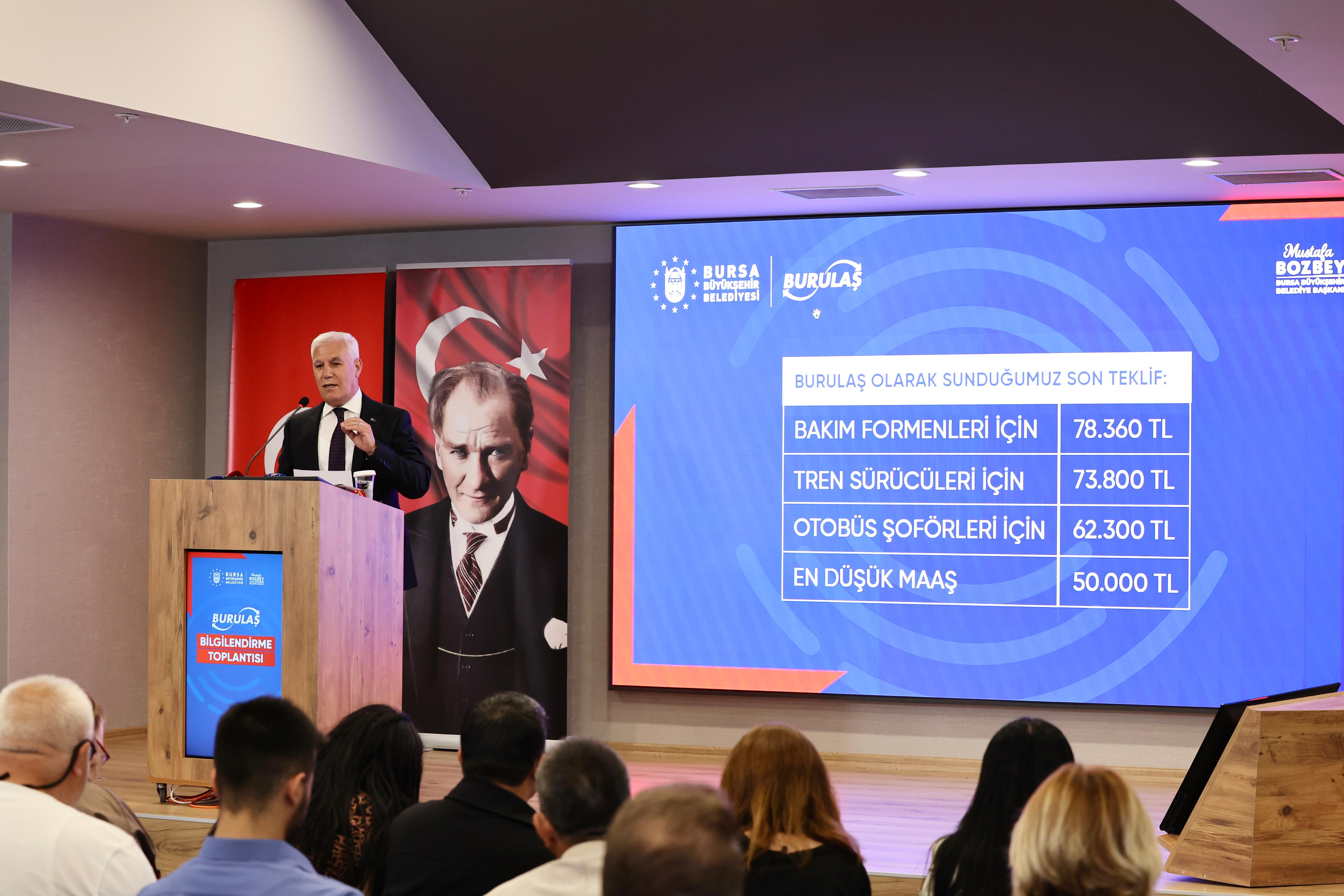 Bozbey’den BURULAŞ grevi açıklaması: “3.3 milyon Bursalı adına teklif verdik”