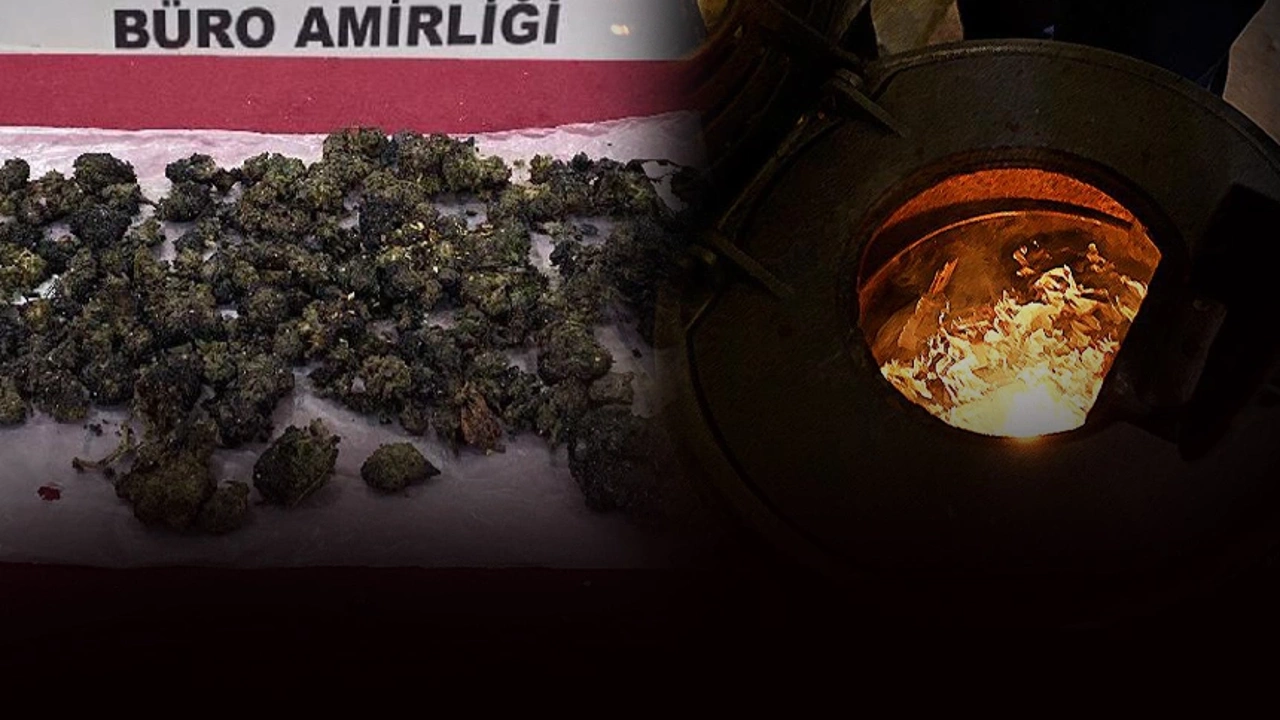 Uyuşturucuyu sobada yakmaya çalışırken yakalandılar