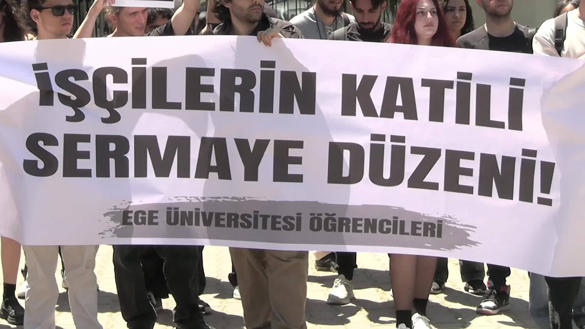 Ege Üniversite öğrencileri, Soma faciasında hayatını kaybeden madencileri andı