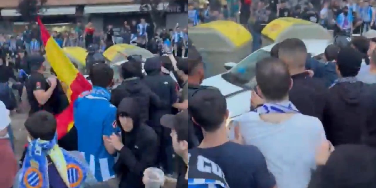 Espanyol-Barcelona derbisinde olay! Bir kişi arabayla taraftarları ezdi