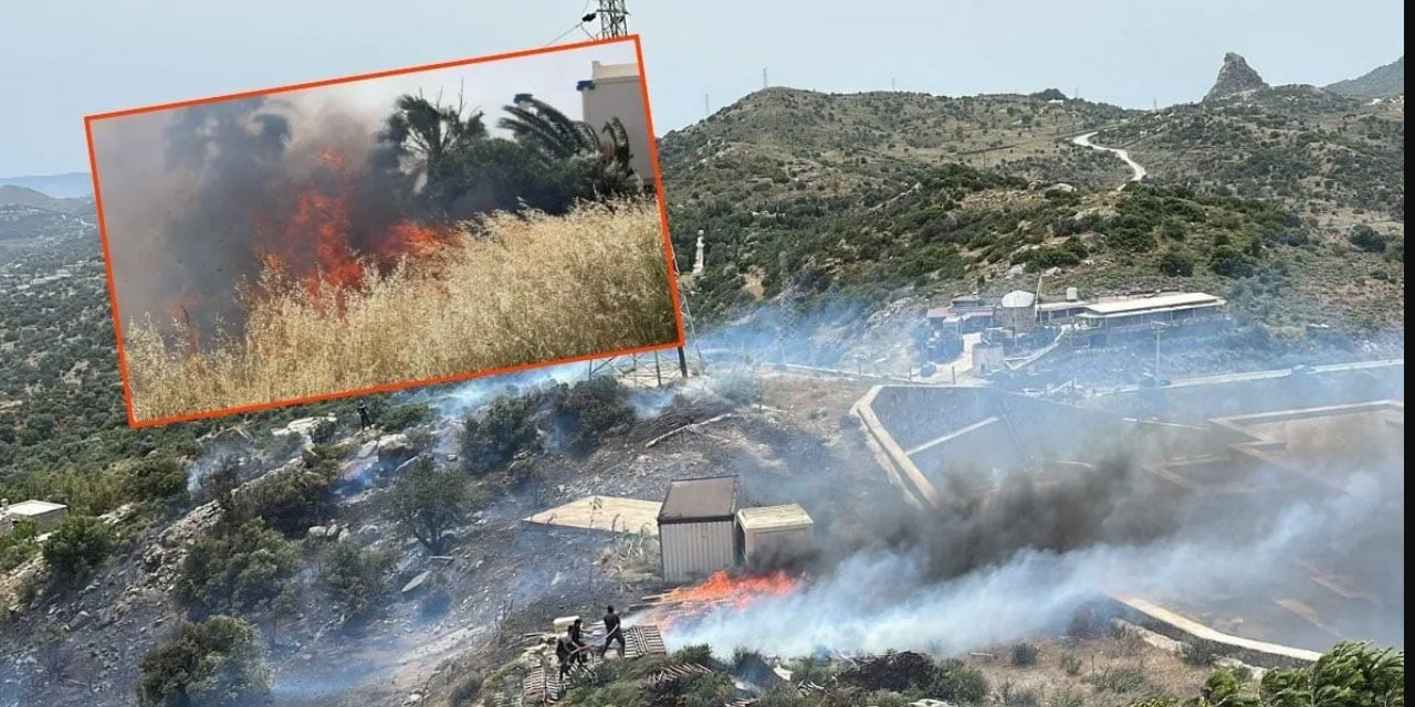 Bodrum'da yangın çıktı