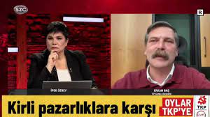 Erkan Baş, Kemal Okuyan'ın eleştirilerine yanıt veriyordu: Sözcü TV'de yayın sırasında TKP reklamı verildi