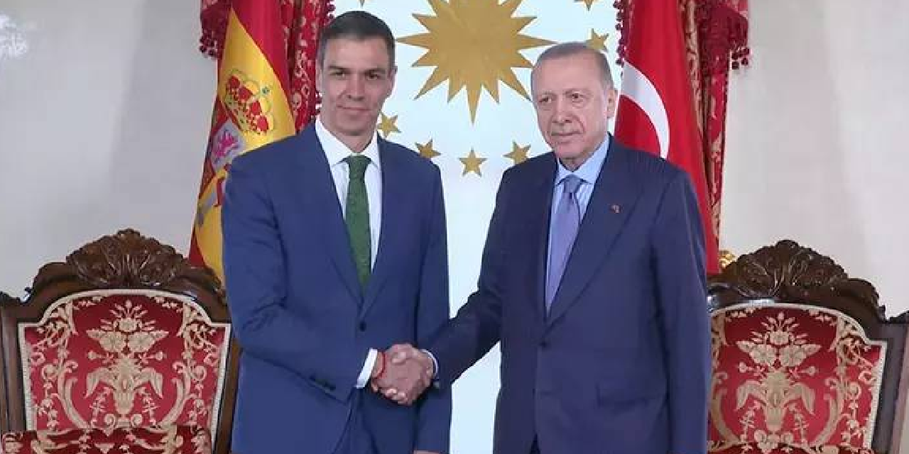 Erdoğan ve İspanya Başbakanı Sanchez, Dolmabahçe'de görüştü