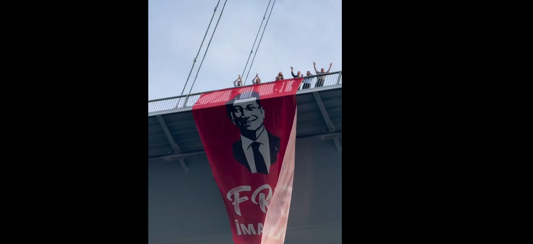 CHP milletvekillerinden Boğaziçi Köprüsü'ne “Free İmamoğlu” pankartı