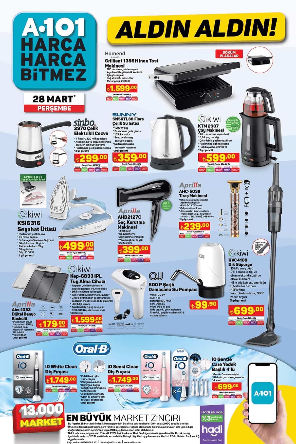 A101'de bu perşembe: 28 Mar Perşembe A101 aktüel ürünler kataloğu