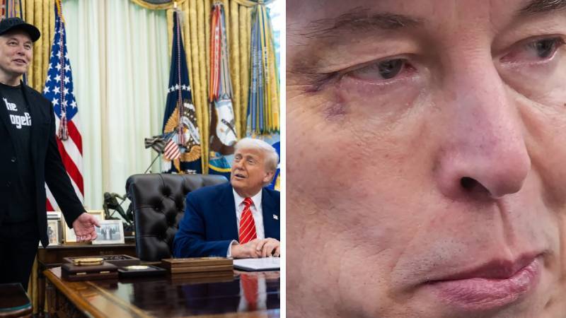 Elon Musk'ın Oval Ofiste'ki veda toplantısı: Gözü mor çıktı, Trump 'tam olarak gitmiyor' dedi