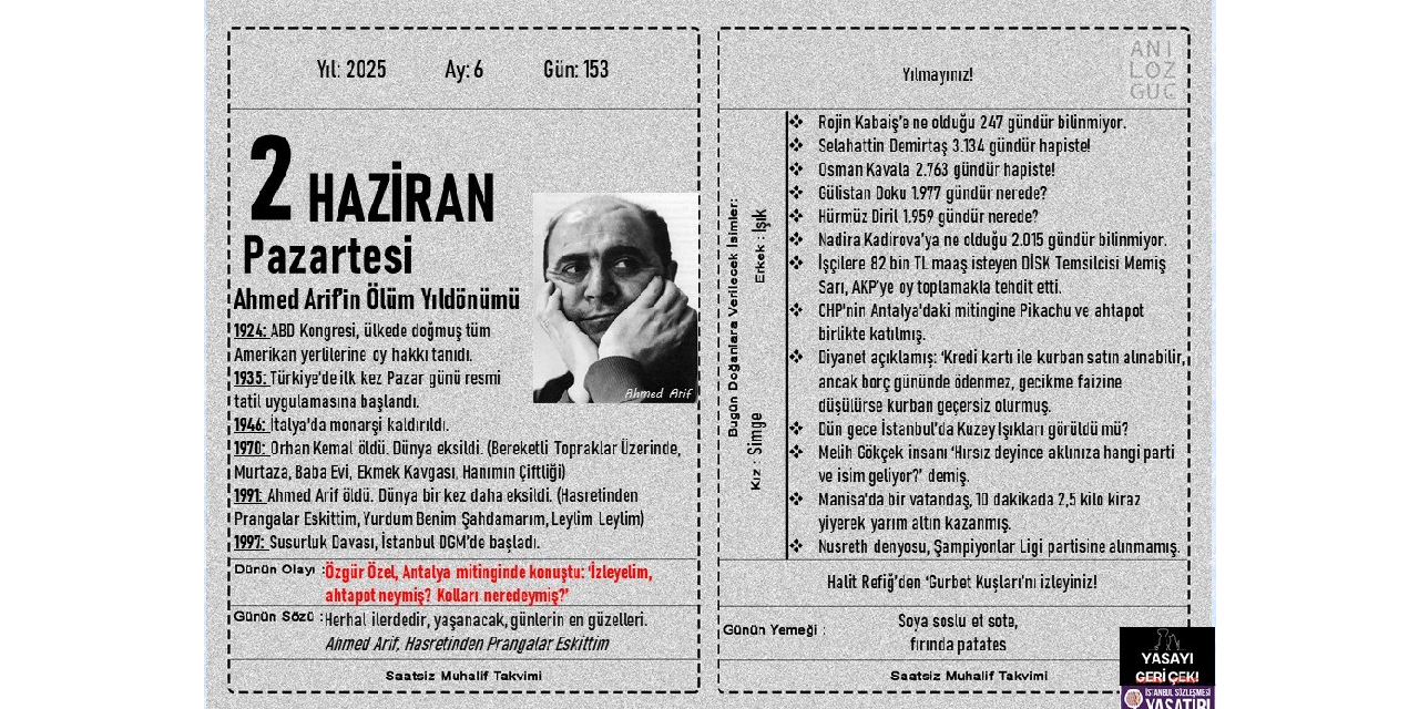 Ahmed Arif'in Ölüm Yıldönümü