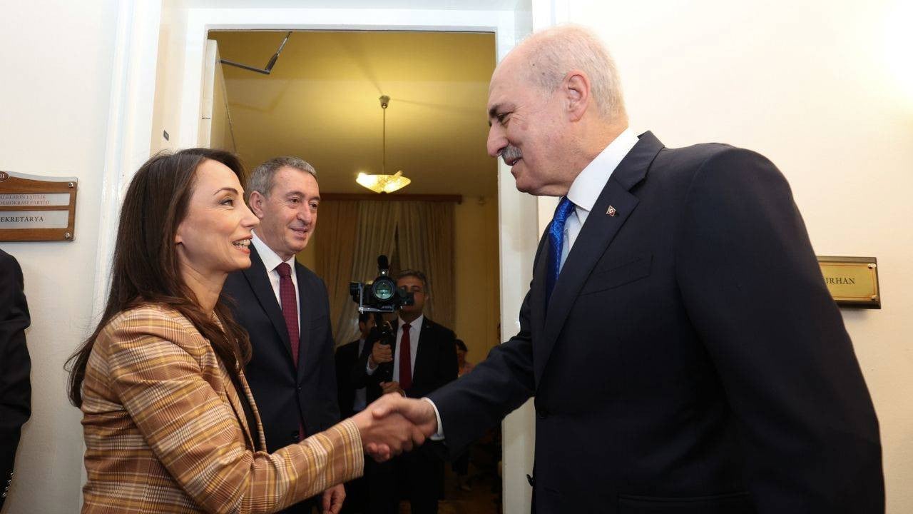 TBMM Başkanı Kurtulmuş, DEM Parti'yi ziyaret etti: Komisyon için titiz bir çalışma içindeyiz