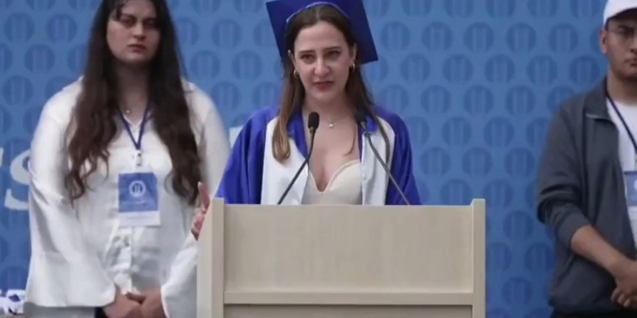 Okul birincisinin ayakta alkışlanan konuşması: ‘Borçlu olduğum kişi Atatürk’tür’