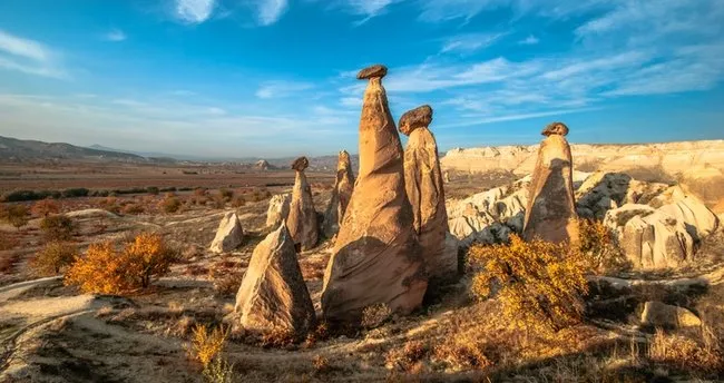 Kapadokya'daki 4 peribacasında restorasyon çalışması
