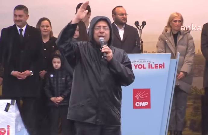 İBB Başkanı İmamoğlu Şile'de yağmurun altında miting yaptı