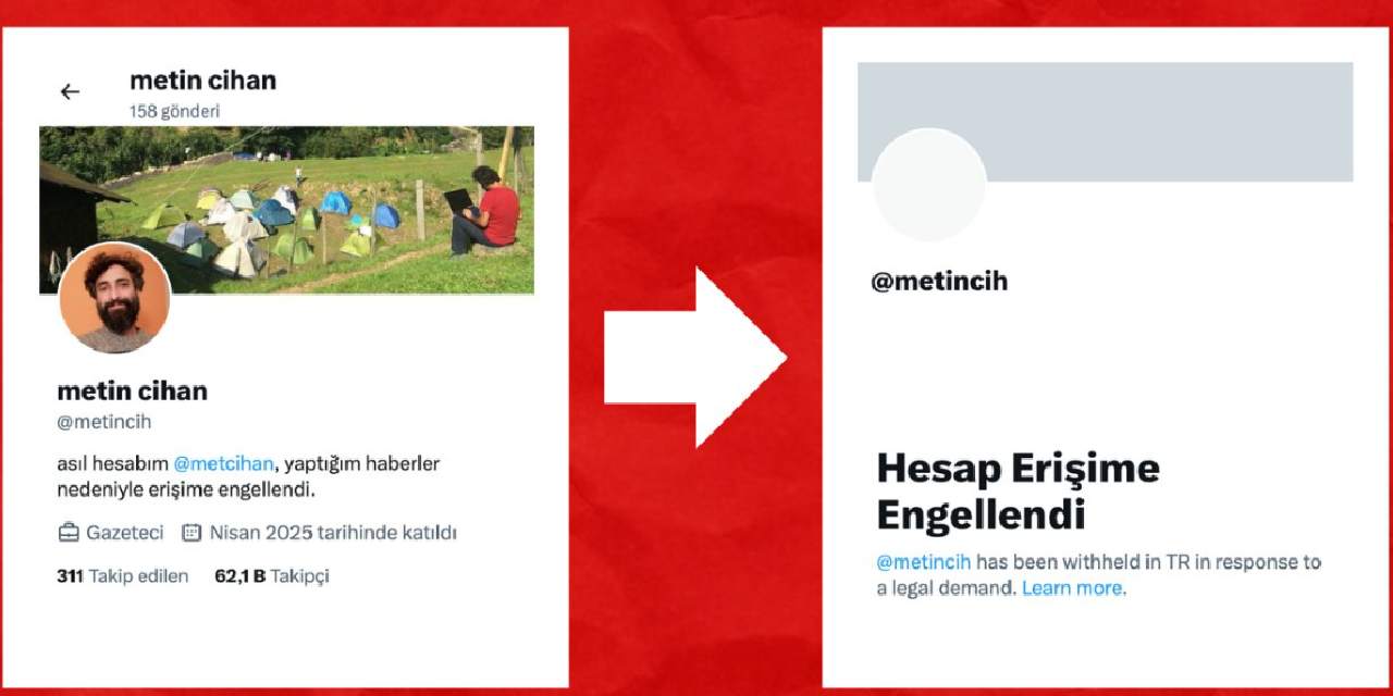 Gazeteci Metin Cihan'ın yeni X hesabı erişim engeli