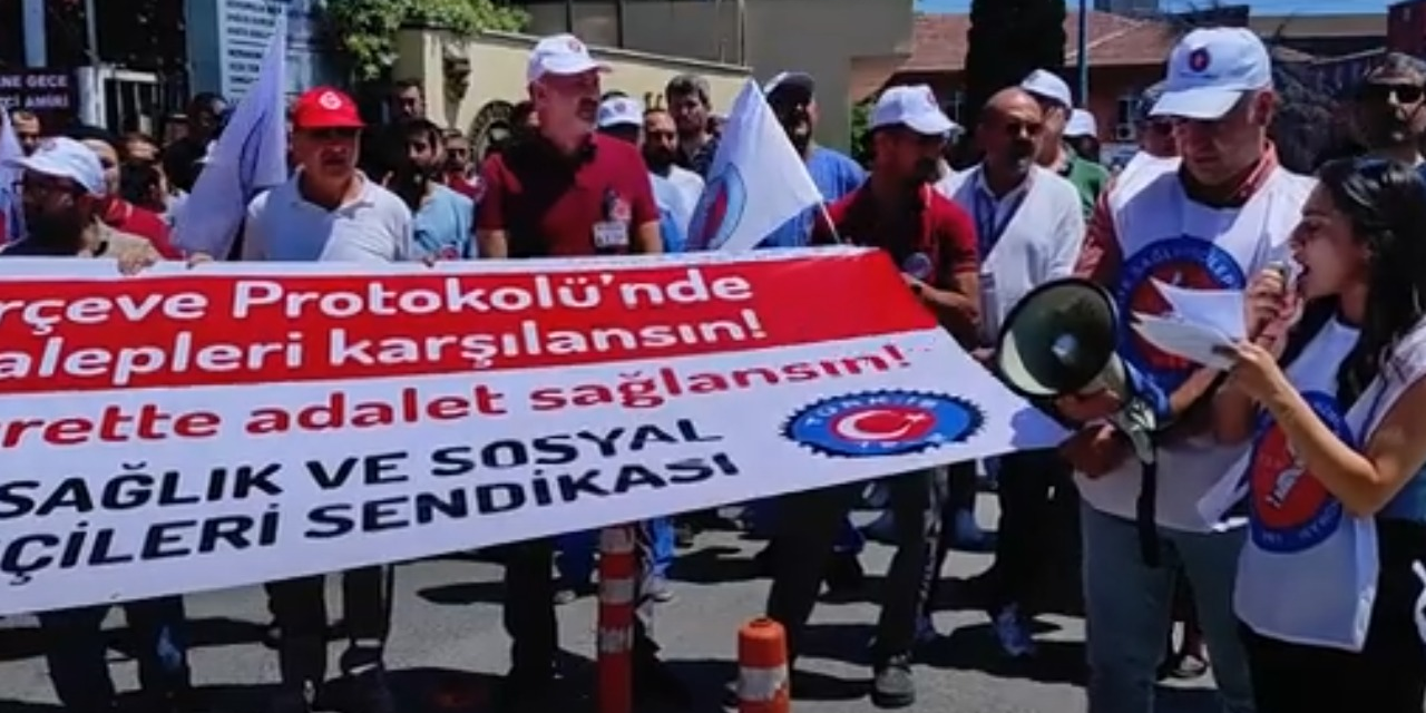 Çapa’da sağlık emekçileri meydanlara indi: 'Sefalet ücreti dayatılıyor'