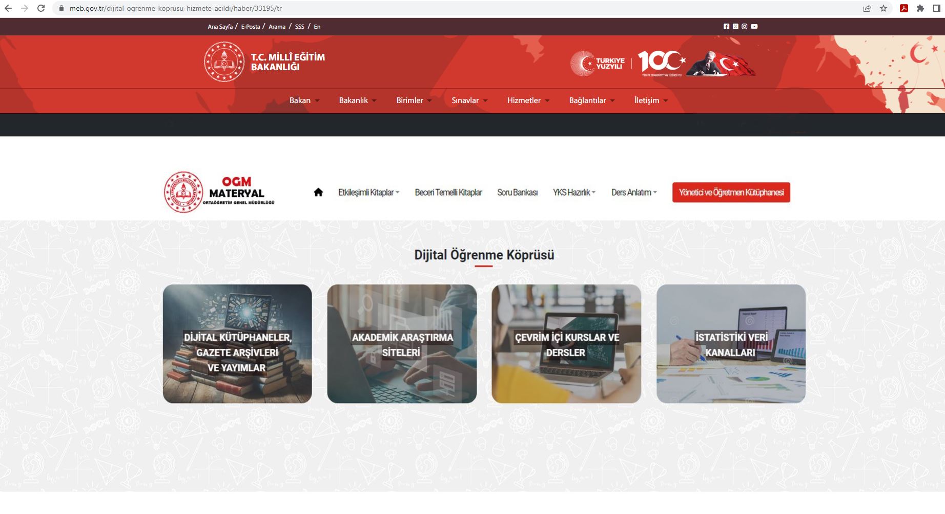 MEB lise öğrencileri için 'Dijital Öğrenme Köprüsü' platformunu hizmete açtı