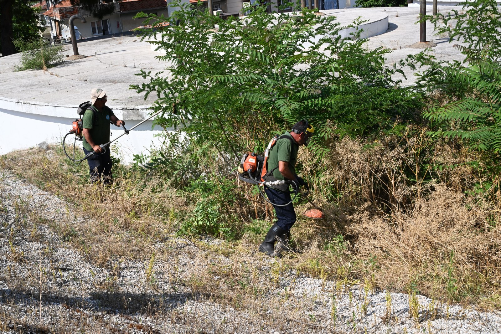 Yangın riskine karşı su deposu çevrelerinde temizlik seferberliği