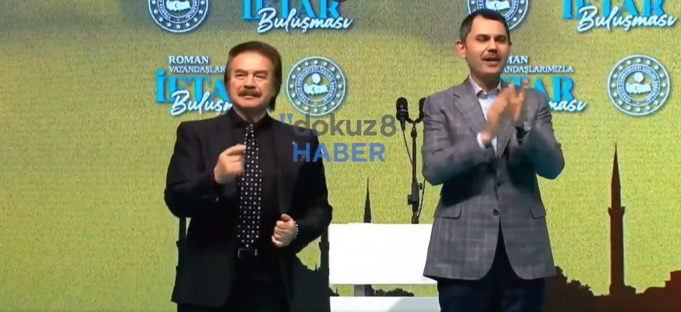 Orhan Gencebay AKP için seçim çalışmasında: Murat Kurum'la birlikte sahneye çıktı