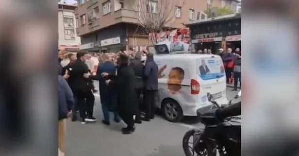 Ataşehir'de CHP'liler ile Memleket Partililer arasında arbede