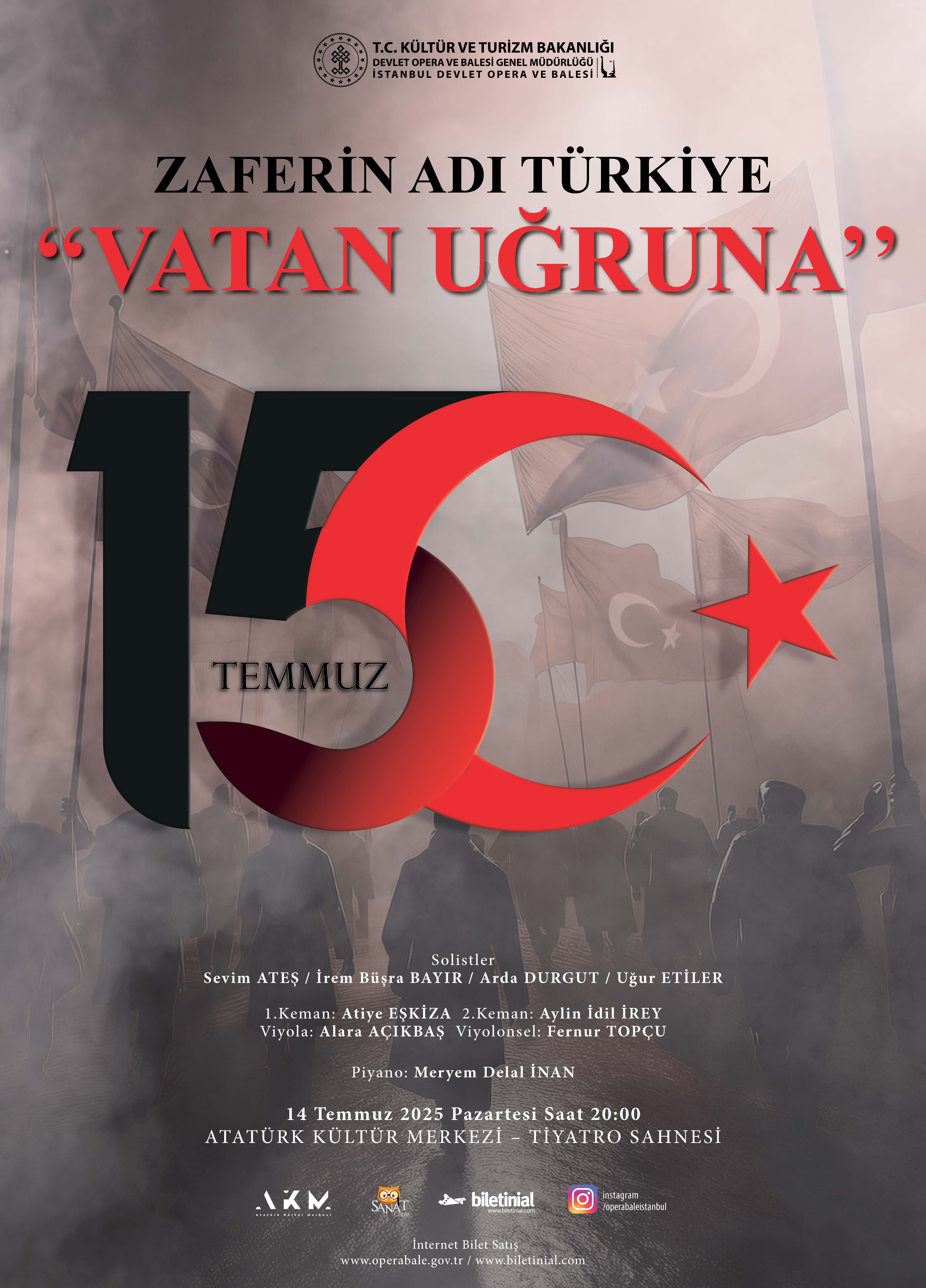 “Vatan Uğruna” konseri AKM sahnesinde