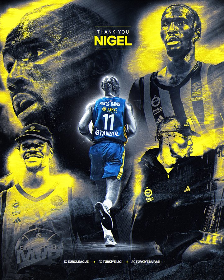 Fenerbahçe Beko'da şok! Nigel Hayes-Davis NBA yolcusu...