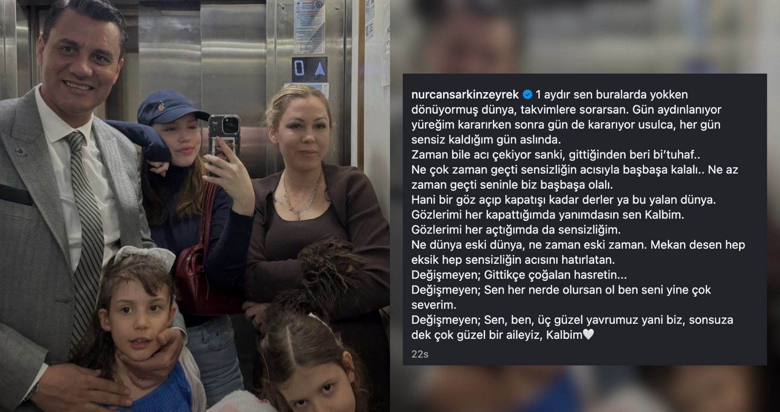 Ferdi Zeyrek'in vefatının birinci ayında eşinden duygulandıran mesaj