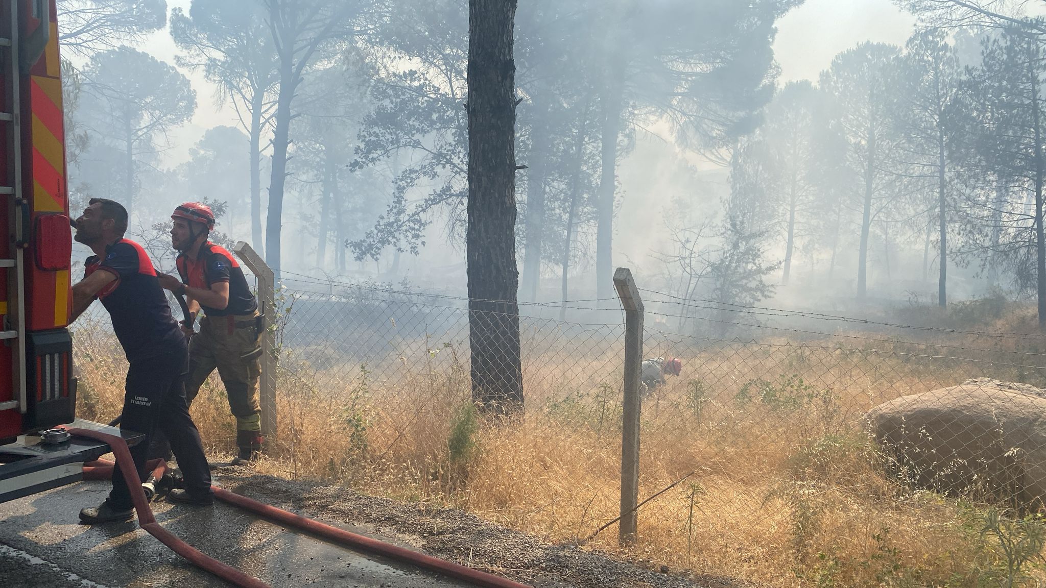 Bergama’da anız yangınında 16 hektar alan zarar gördü