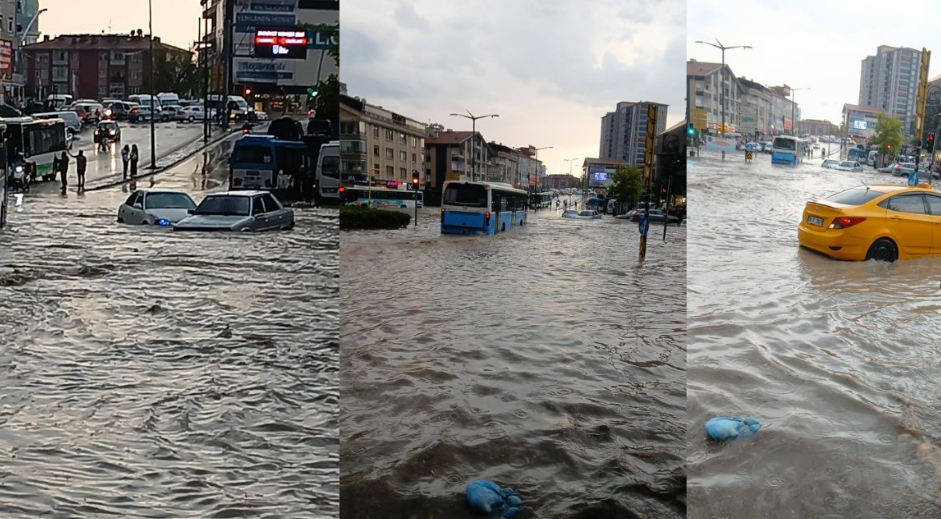 Ankara'da sağanak ve fırtına hayatı olumsuz etkiledi
