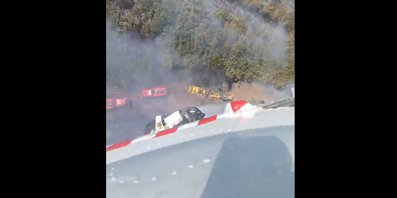 Orman Bölge Müdürü alevlerin arasında kaldı