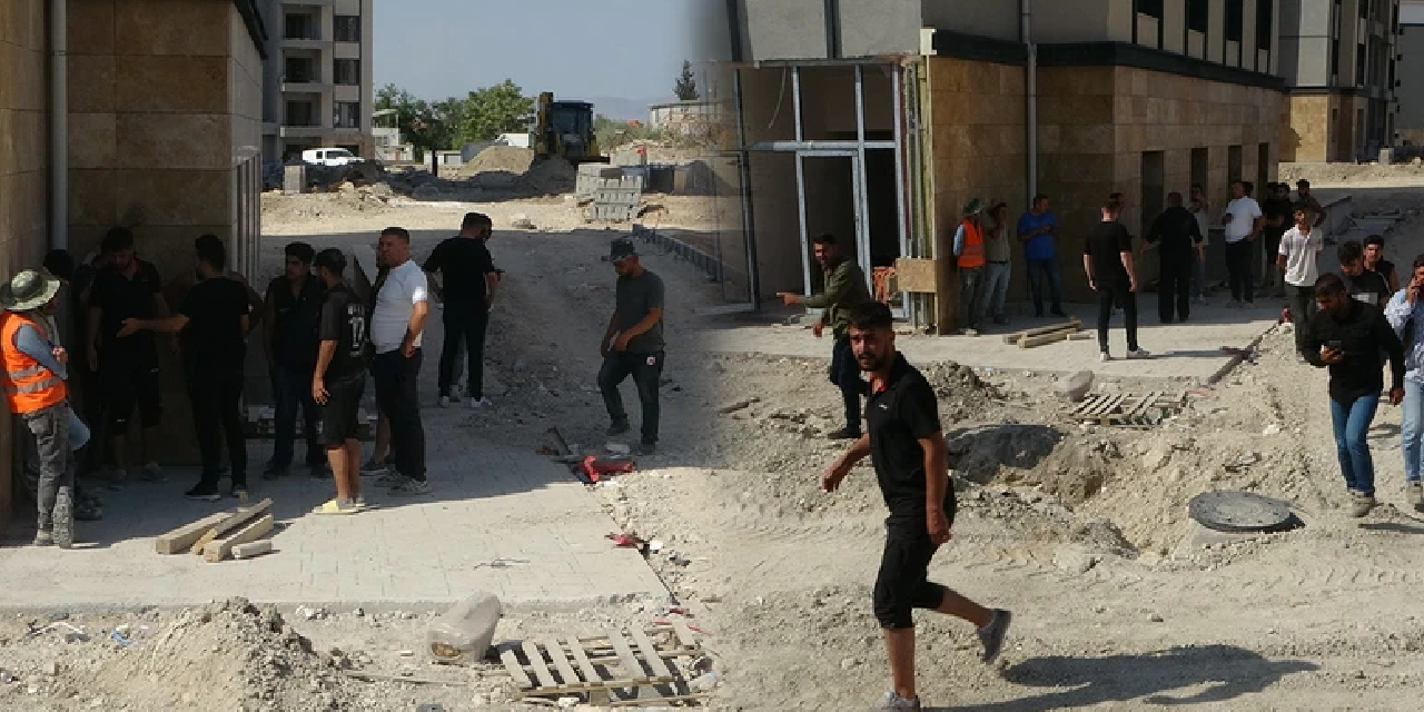 Şantiyede taşlı sopalı kavga! 16 işçi gözaltına alındı: Çok sayıda yaralı var...