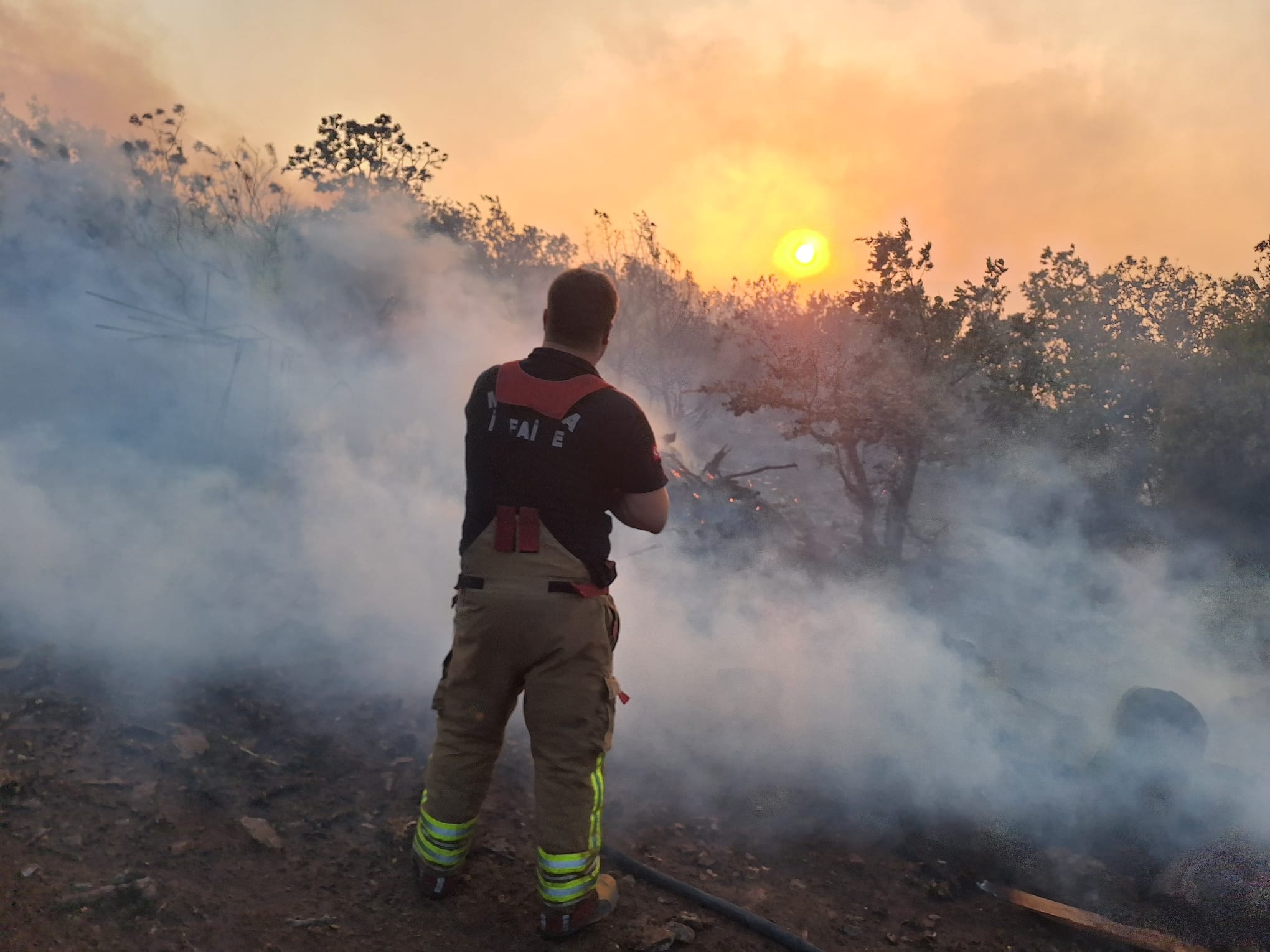 Yangın eşiğindeki evleri ve hayvanları son anda kurtardılar