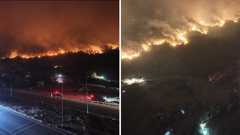 Karabük Safranbolu 5 gündür yanıyor! Karabük-Ankara yolu trafiğe kapatıldı