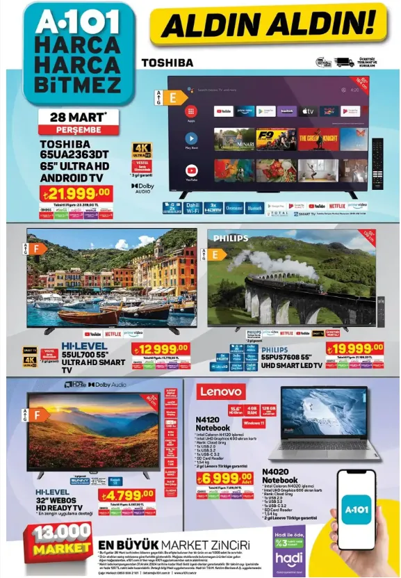 A101'de bugün neler satışta olacak? İşte 28 mart 2024 Perşembe A101 aktüel ürünler kataloğu