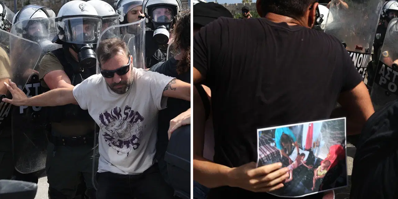 Siros’ta gemiye sığınmışlardı: İsrailli turistler Rodos’ta da protesto ile karşılandı!