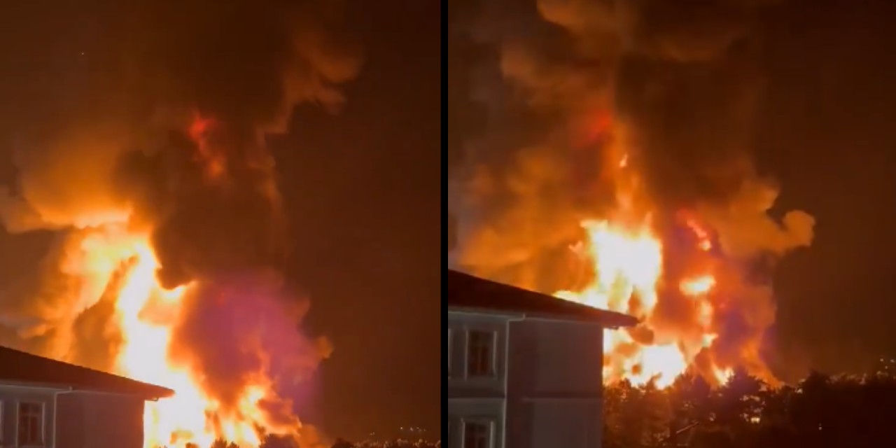 Çekmeköy'de ormana yakın noktada fabrika yangını!