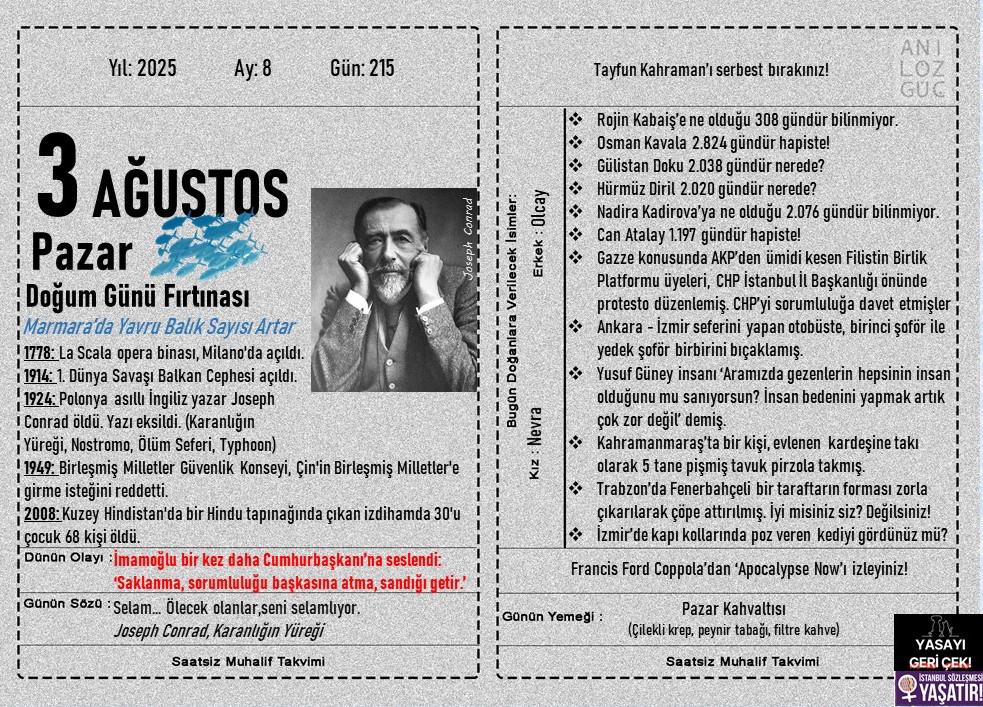 Doğum Günü Fırtınası 3 Ağustos 2025