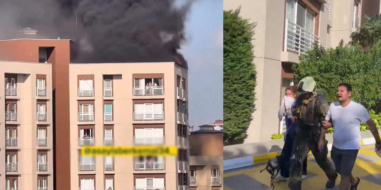 İstanbul’da 15 katlı binada alevlerin arasında can pazarı