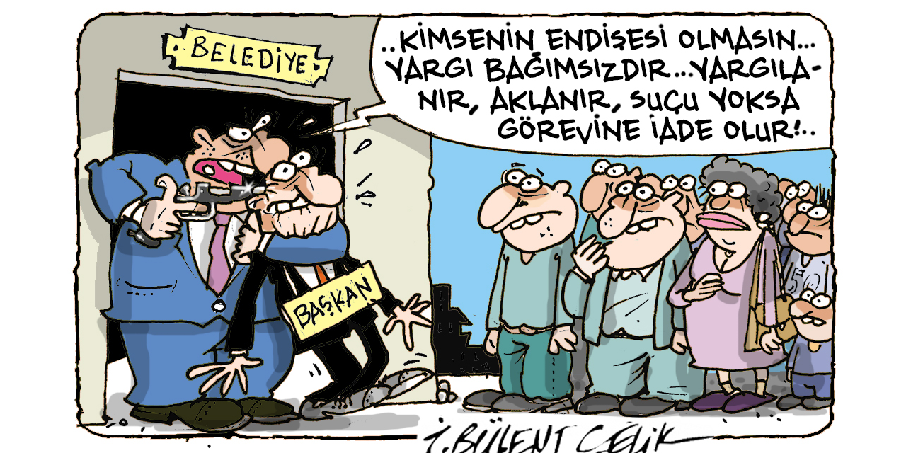 İ. Bülent Çelik'in 16 Ağustos 2025 tarihli karikatürü