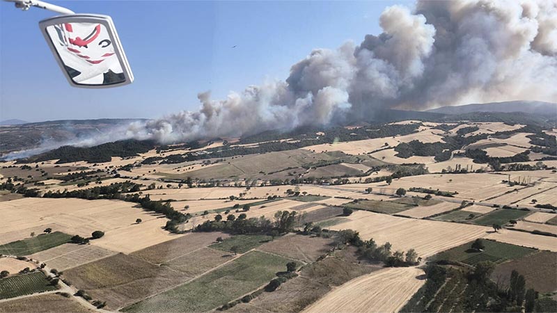 Çanakkale'de orman yangını, beş köy tahliye edildi