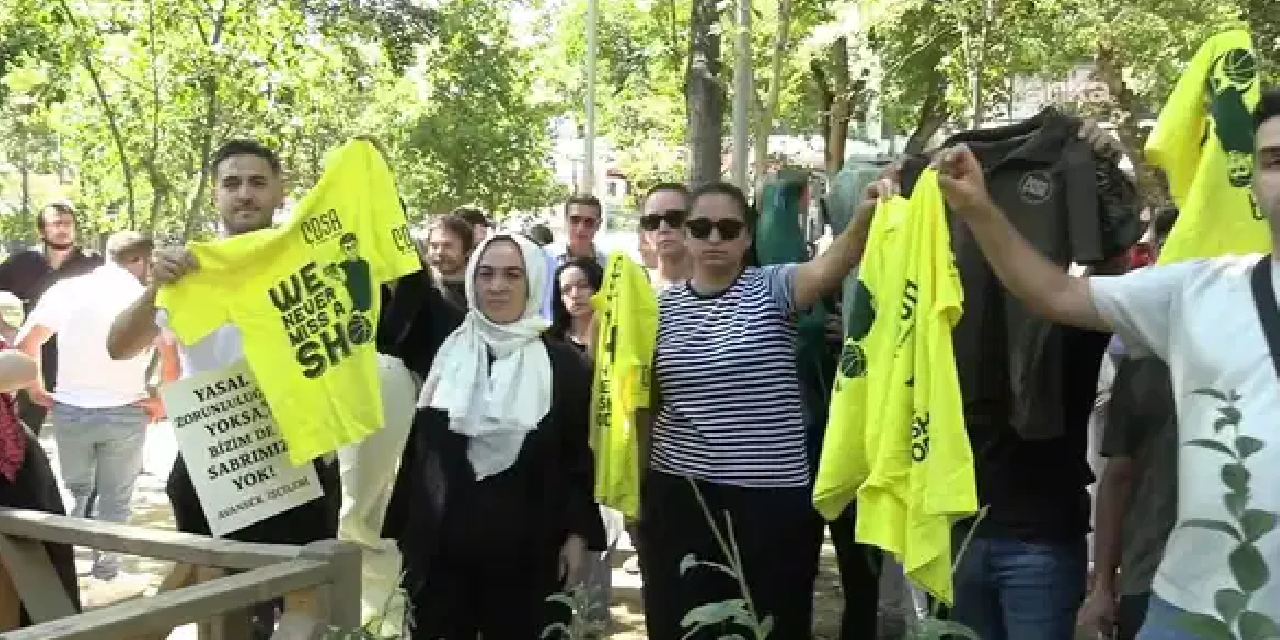 270 işçi tazminatsız işten çıkarıldı: Hak gasbına karşı yişörtlü protesto!