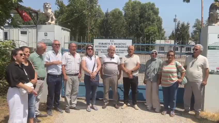 Hayvanseverler Osmaniye Belediyesi Geçici Hayvan Barınağı önünden seslendi: "Katliam yasasını kaldırın"