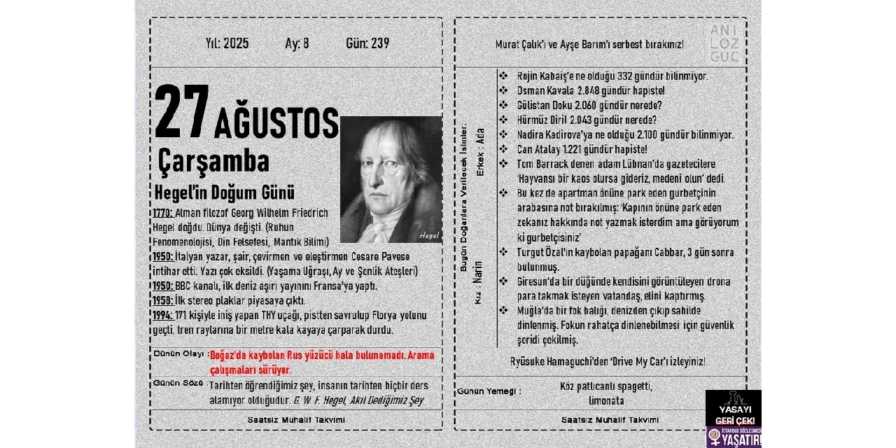 Hegel'in Doğum Günü